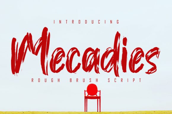 Mecadies: The Modern Display Font with a Brushed Texture